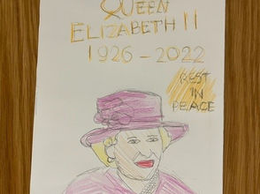 Drawing of the Queen by Danielle
